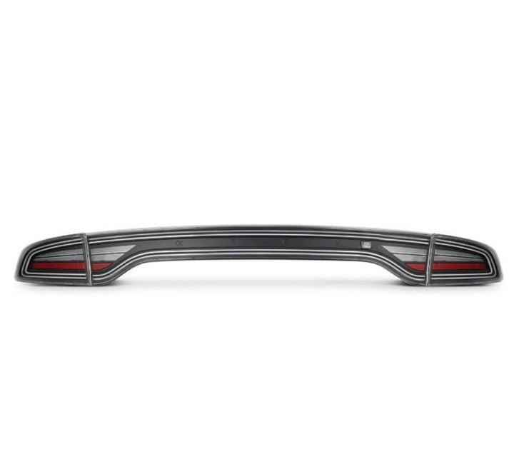 AlphaRex 15-23 Dodge Charger NOVA-Series Prismatic LED Tail Lights Black - Bull Strap