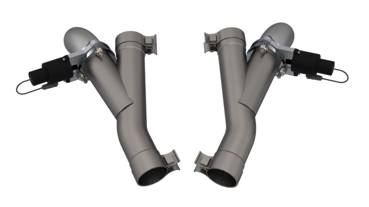 2012-2022 Jeep Grand Cherokee SRT Trackhawk Dodge Durango SRT QTP Aggressor Cutout Pipes - Bull Strap