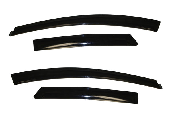 AVS 12-18 Ford Focus Ventvisor Outside Mount Window Deflectors 4pc - Smoke - Bull Strap