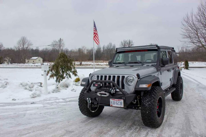 Fishbone Offroad 2018+ Jeep Wrangler JL Windshield Light Bracket - Bull Strap