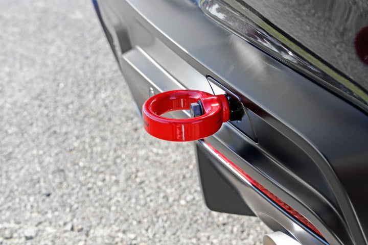 PERRIN 20-25 Toyota Supra Tow Hook Kit (Rear) - Red - Bull Strap
