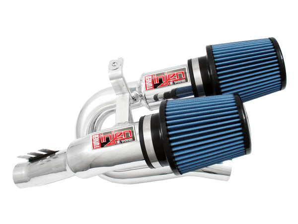 Injen 07-09 335i E92 / 08-09 135i E82 3.0L L6 Twin intake Polished Short Ram Intake - Bull Strap