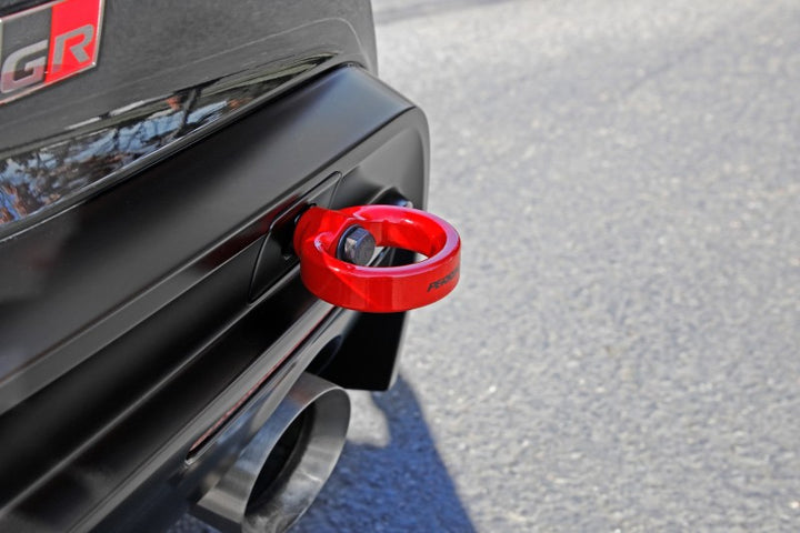 PERRIN 20-25 Toyota Supra Tow Hook Kit (Rear) - Red - Bull Strap