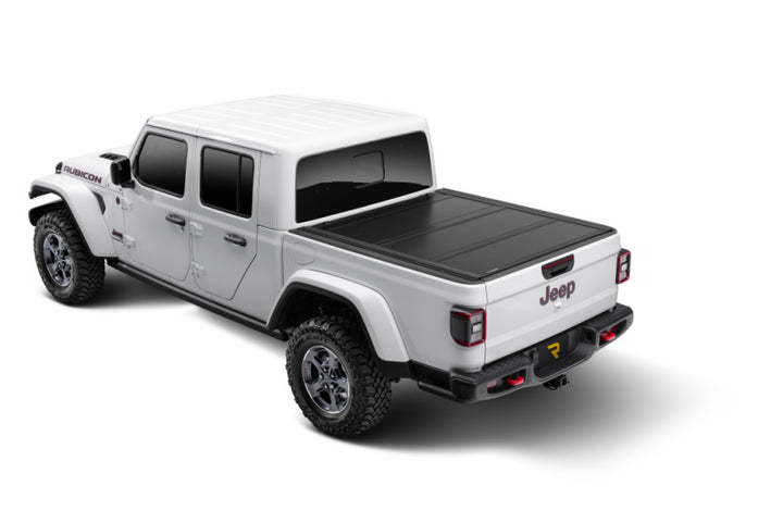 UnderCover 2020 Jeep Gladiator 5ft Ultra Flex Bed Cover - Matte Black Finish - Bull Strap