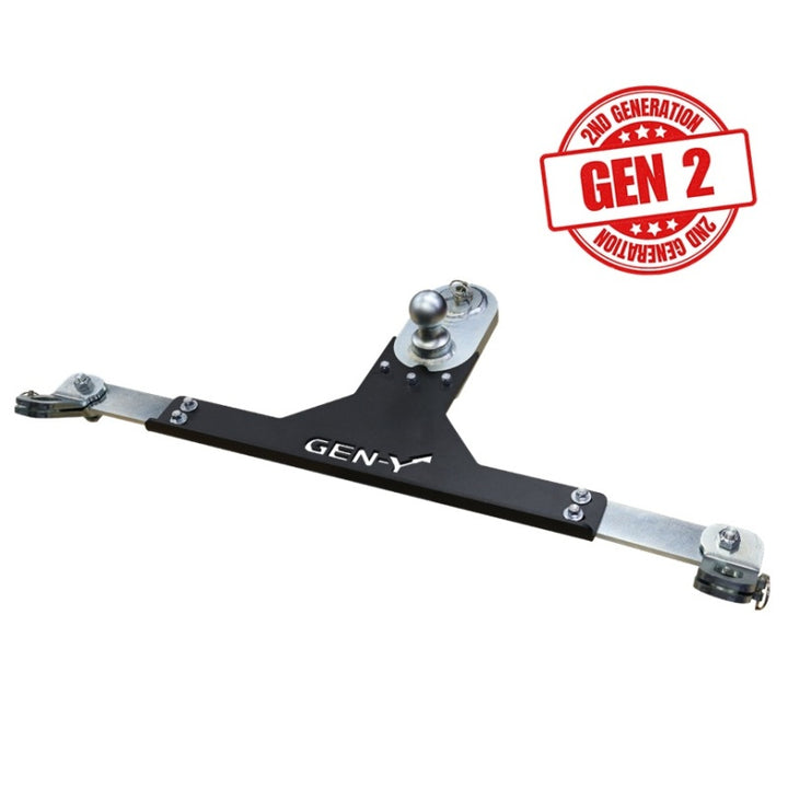 Gen-Y 2017+ Ford GoosePuck II 5in Offset Ball Puck Mount & 25K Towing w/Safety Chain Anchors - Bull Strap