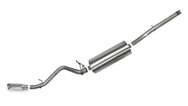 Corsa 14-19 Chevy Silverado Crew Cab/Short Bed 1500 5.3L V8 Sport Cat Back Single Side Exhaust Exit - Bull Strap