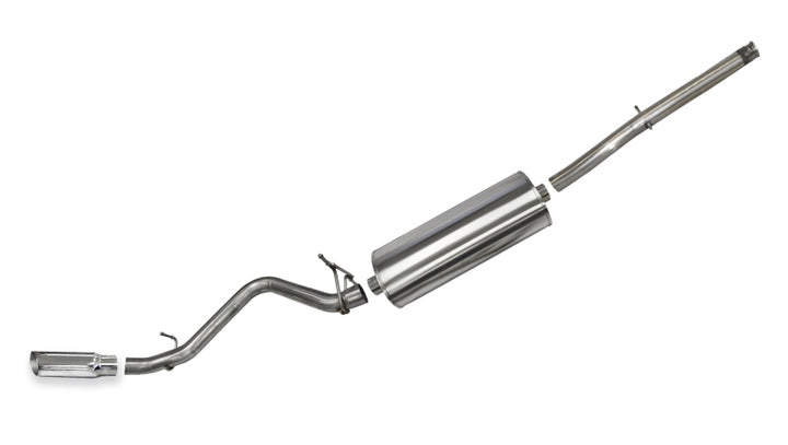 Corsa 14-19 Chevy Silverado Crew Cab/Short Bed 1500 5.3L V8 Sport Cat Back Single Side Exhaust Exit - Bull Strap