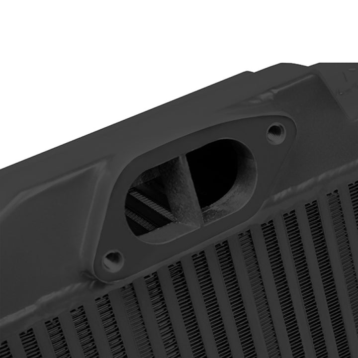 Mishimoto Subaru 08-15 WRX STi Top-Mount Intercooler Kit - Powder Coated Black & Black Hoses - Bull Strap