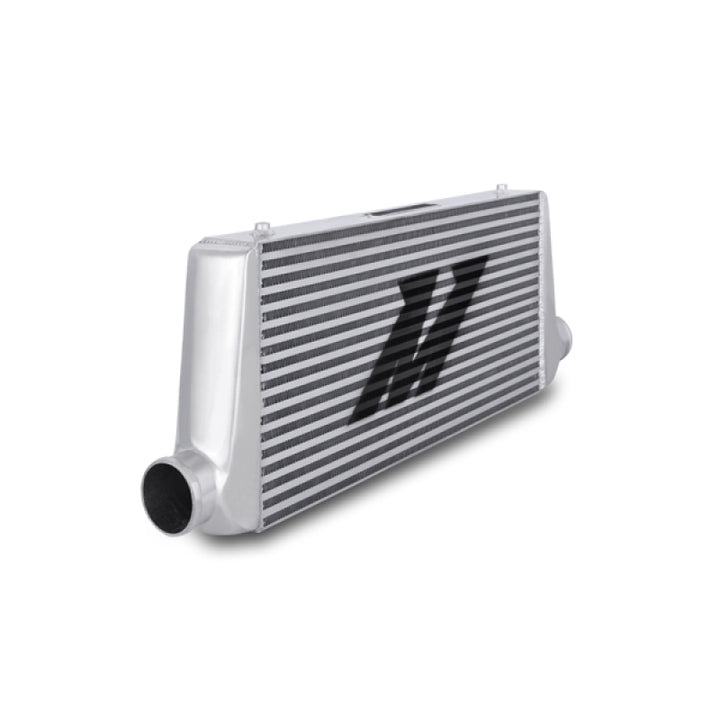 Mishimoto Universal Silver R Line Intercooler Overall Size: 31x12x4 Core Size: 24x12x4 Inlet / Outle - Bull Strap