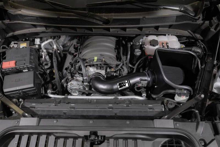 K&N 2019 Chevrolet Silverado 1500 5.3L V8 Black Performance Intake Kit - Bull Strap