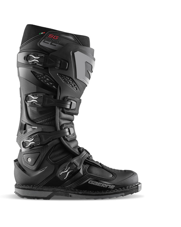 Gaerne SG22 Boot Black Size - 9 - Bull Strap