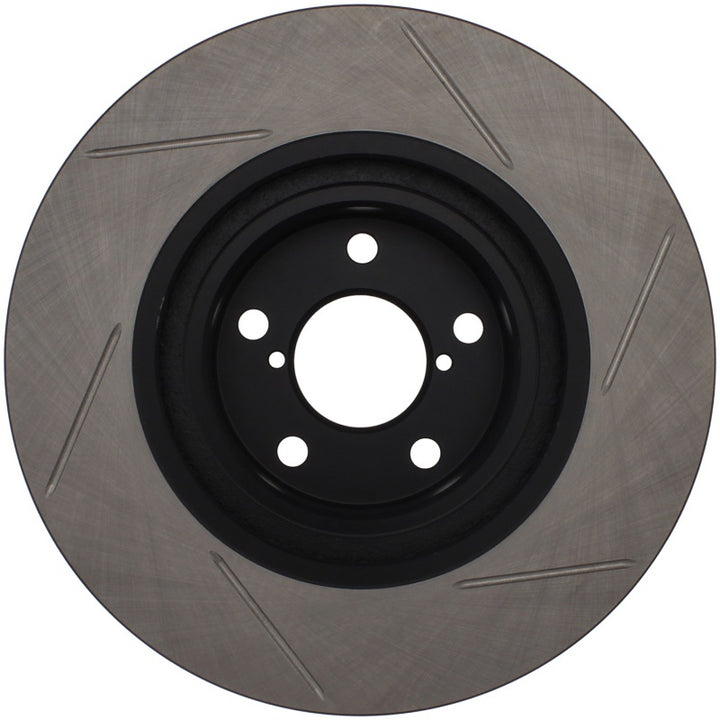 StopTech Power Slot 06-08 Subaru Legacy / 13 Scion FR-S / 13 Subaru BRZ Front Right Slotted Rotor - Bull Strap