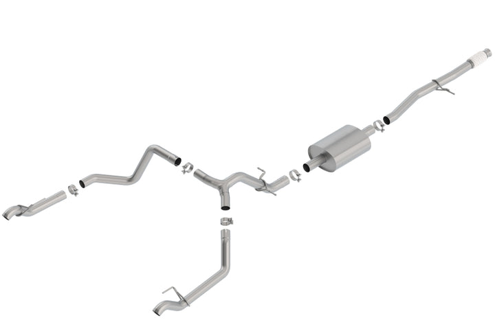 Borla 2019 Chevy Silverado 1500 5.3L V8 CC SB 147.4in WB S-Type Cat-Back (Use Fact Fascia Tips) - Bull Strap