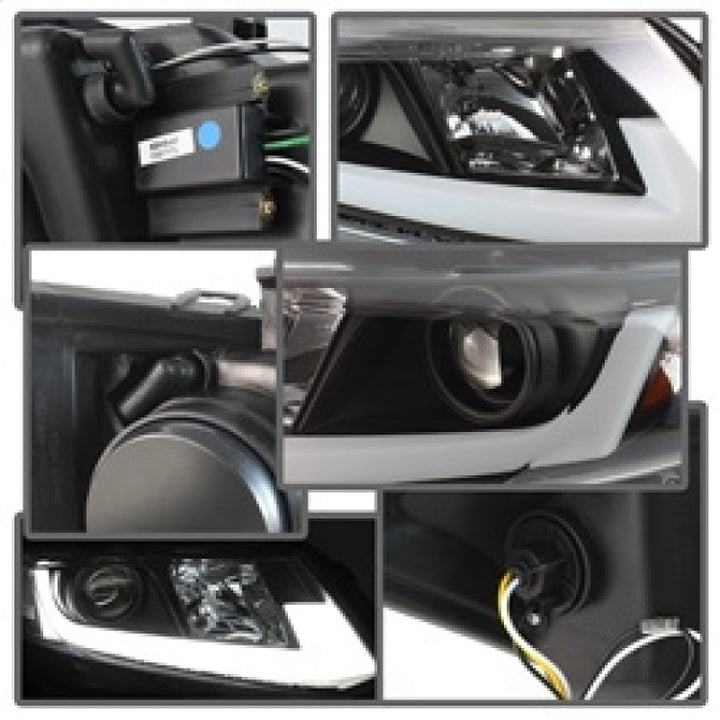 Spyder 12-14 Honda Civic (Excl. 2014 Coupe) Projector Headlights Lgtbr DRL Black PRO-YD-HC12-DRL-BK - Bull Strap