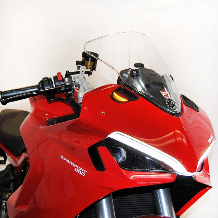 New Rage Cycles 21+ Ducati Supersport 950 Mirror Block Off Turn Signals - Bull Strap