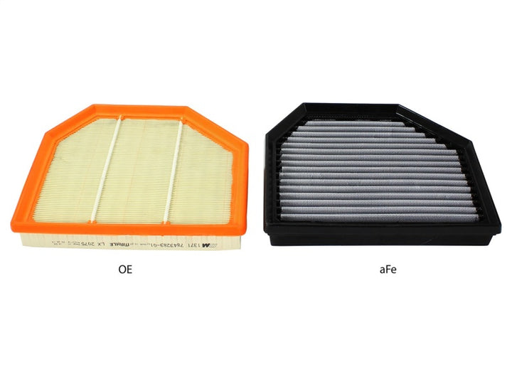 aFe MagnumFLOW OEM Replacement Air Filter PRO Dry S 2015 BMW M3/M4 (F80/F82) 3.0L S55 (tt) Qty. 2 - Bull Strap