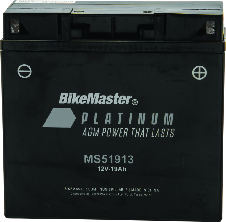BikeMaster AGM Battery - MS51913 - Bull Strap