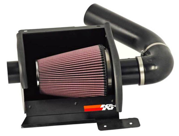 K&N 97-08 Ford E350/#450 Econoline V10-6.8L Black High Flow Performance Kit - Bull Strap