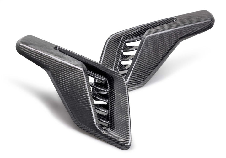 Ford Racing 21-24 F-150 Raptor Carbon Fiber Fender Vent Set - Gloss - Bull Strap
