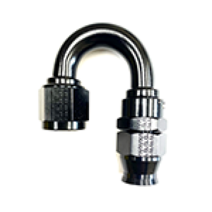 Fragola -8AN Real Street x 180 Degree Hose End Black For PTFE Hose - Bull Strap