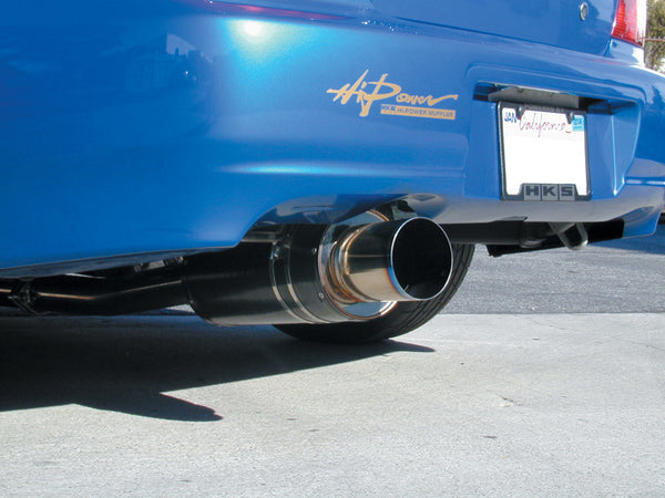 HKS 02-07 WRX / 04-07 STi Carbon Ti Exhaust - Bull Strap