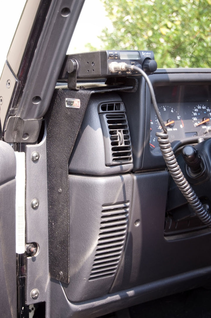 Rugged Ridge CB Radio Dash Mount 97-06 Jeep TJ LJ Jeep Wrangler - Bull Strap