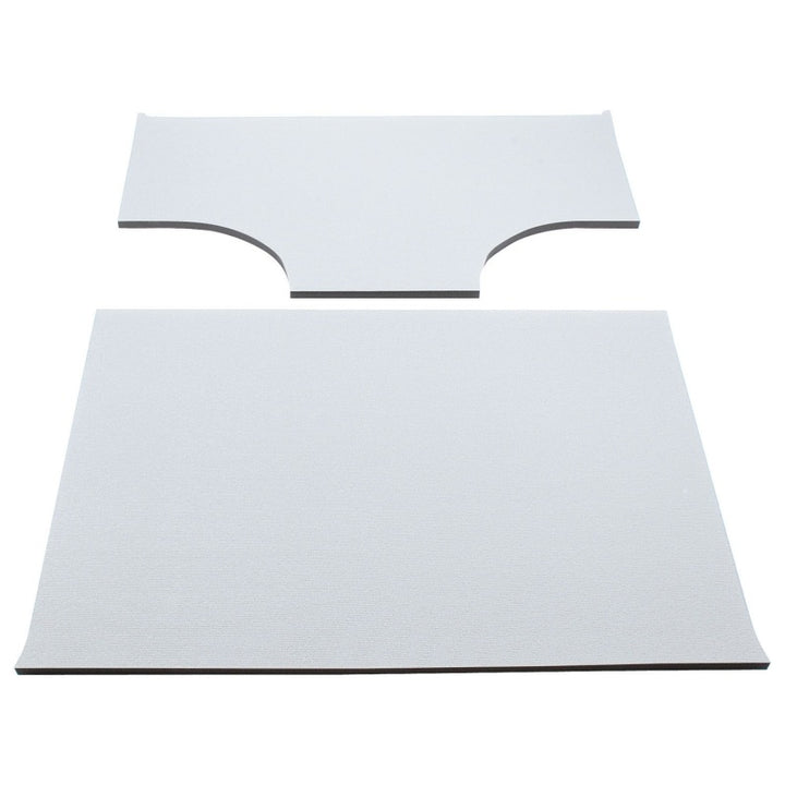 DEI 03-06 Jeep Wrangler TJ 2-Door w/Speaker Pods Boom Mat Headliner - 2 Piece - White - Bull Strap