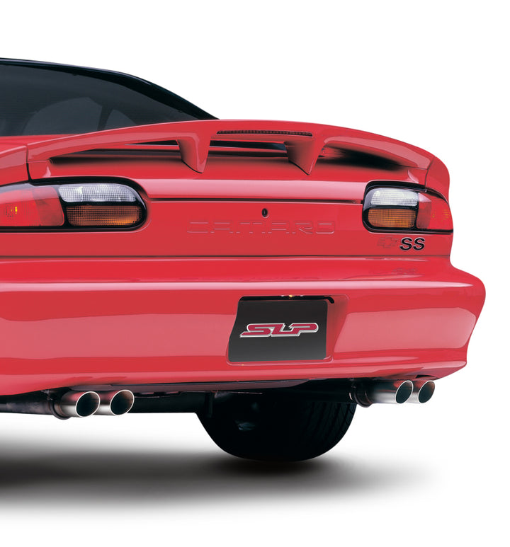 SLP 1998=2002 Chevrolet Camaro LS1 LoudMouth Cat-Back Exhaust System w/ 3.5in Slash Cut Tips - Bull Strap