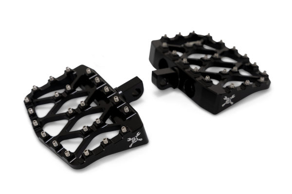 Burly Brand 97-22 Sportster/Dyna/Touring  Mx-Evolution Mini Floorboards Passenger - Bull Strap