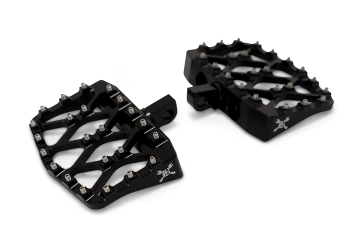 Burly Brand 97-22 Sportster/Dyna/Touring  Mx-Evolution Mini Floorboards Passenger - Bull Strap