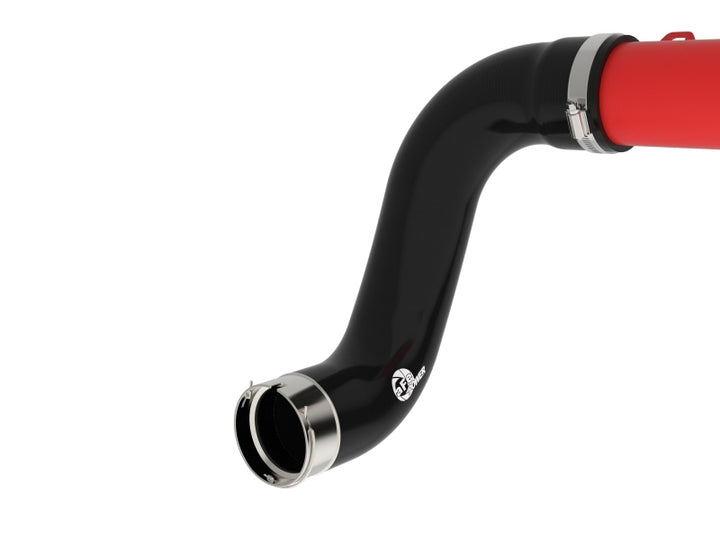aFe 22-24 Ford Bronco Raptor BladeRunner Aluminum Hot and Cold Charge Pipe Kit Red - Bull Strap
