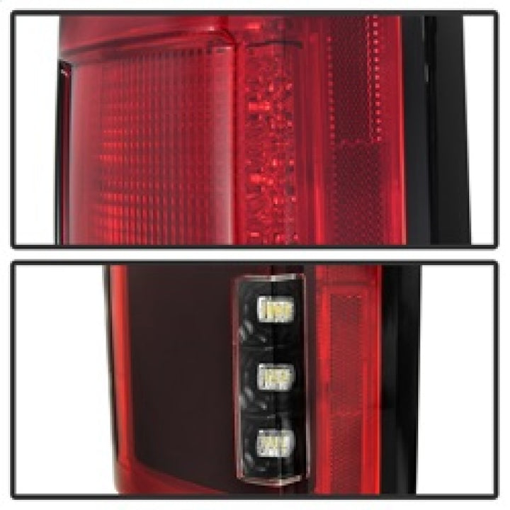 Spyder 15-18 Ford F-150 LED Tail Lights (w/Blind Spot) - Red Clear (ALT-YD-FF15015BS-LBLED-RC) - Bull Strap