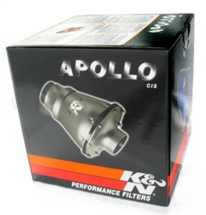 K&N Universal Apollo Black Cold Air Intake - 70mm OD FLG PP - Bull Strap