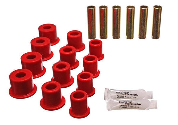Energy Suspension Rear Spring Bushings - Red - Bull Strap
