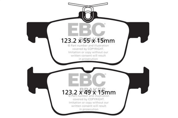 EBC 13+ Ford Fusion 1.6 Turbo Yellowstuff Rear Brake Pads - Bull Strap