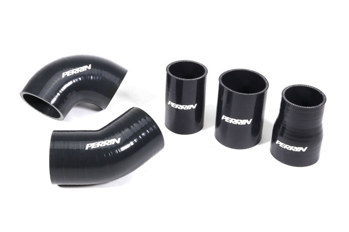 PERRIN 22-25 Subaru WRX Front Mount Intercooler Kit (Red Tubes & Silver Core) - Bull Strap