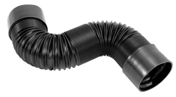 Spectre Air Duct Hose Kit 4in. OD (41in. Ducting / 2 Threaded PVC Couplers) - Black - Bull Strap