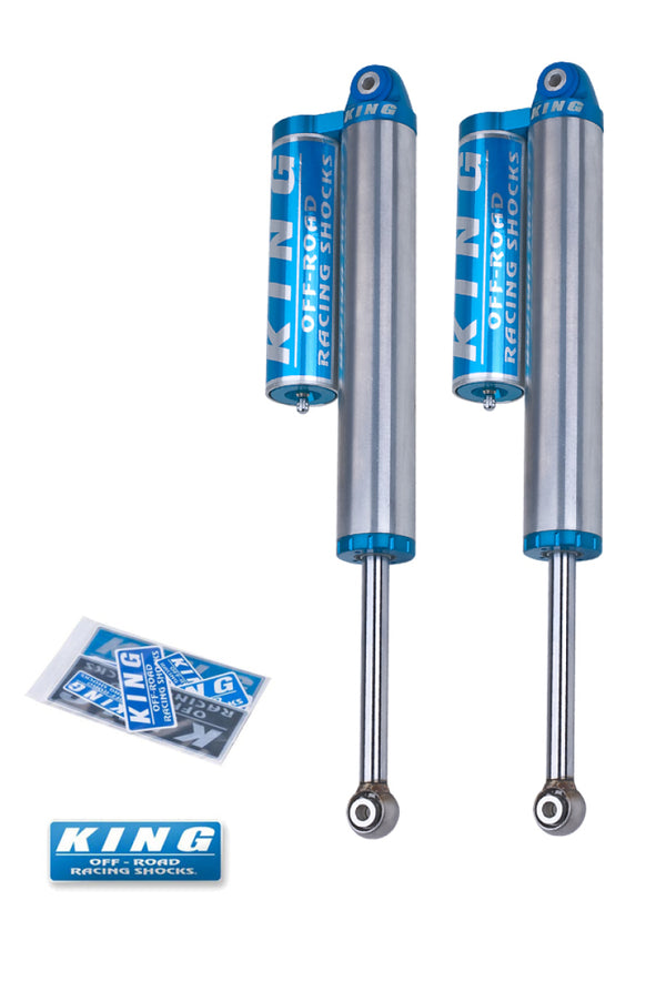 King Shocks 07-18 Chevrolet/GMC Silverado/Sierra 1500 Rear 2.5 Dia Piggyback Res Shock (Pair) - Bull Strap