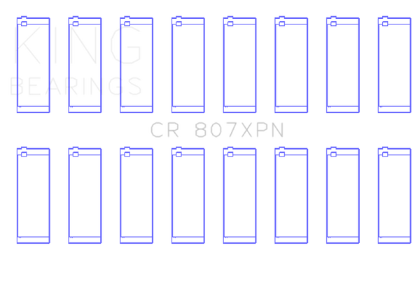 King Engine Bearings Chevy LS1/LS6/LS3 Performance Rod Bearing Set - Size STD - Bull Strap