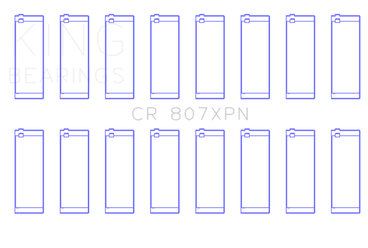 King Engine Bearings Chevy LS1/LS6/LS3 Performance Rod Bearing Set - Size STD - Bull Strap