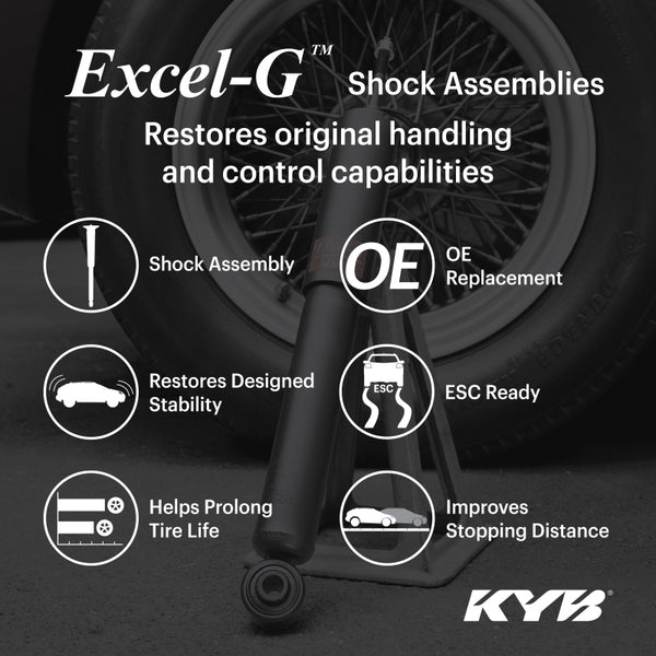 KYB 13-19 Cadillac ATS (Exc. Elect. Susp.) Excel-G Shock Assembly - Rear Left - Bull Strap