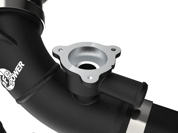aFe 2022 Toyota Tundra V6-3.5L (tt) BladeRunner 2.5in Aluminum Hot Charge Pipe - Black - Bull Strap