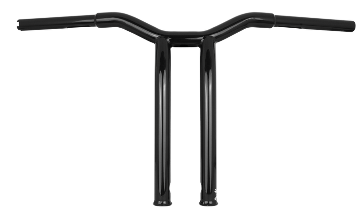 Burly Brand Dominator Raked Bar 14in - Matte Black - Bull Strap