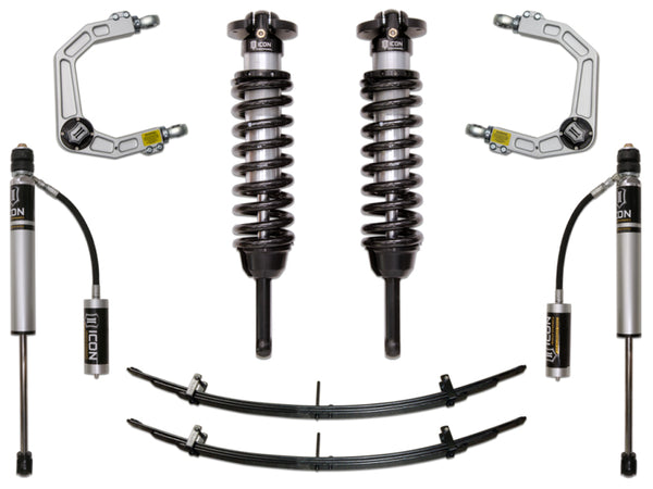 ICON 05-15 Toyota Tacoma 0-3.5in/2016+ Toyota Tacoma 0-2.75in Stg 3 Suspension System w/Billet Uca - Bull Strap