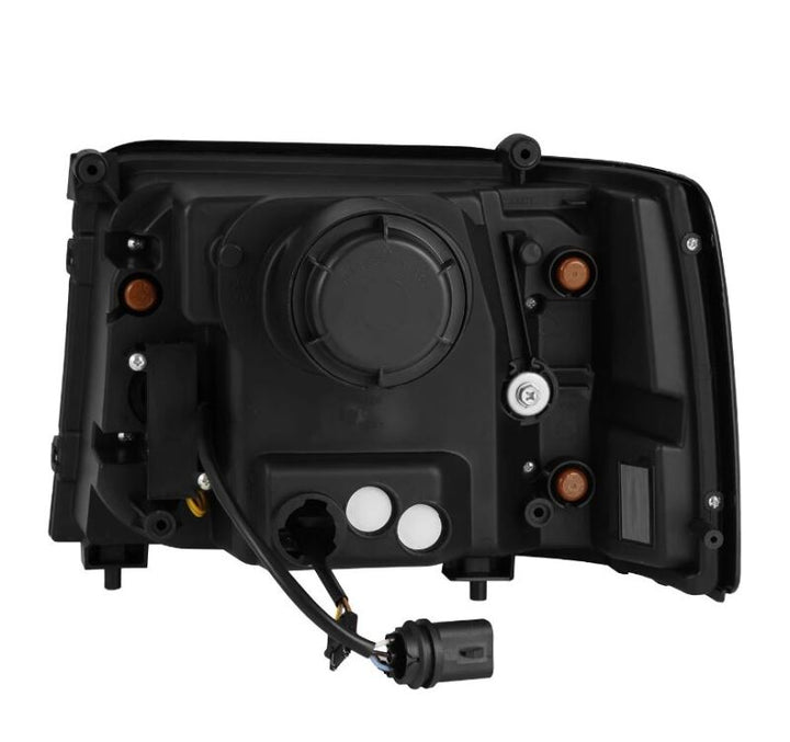 AlphaRex 92-96 Ford F-Series/Bronco LUXX-Series Proj Headlights Blk w/Actv Light SeqSig & SBDRL - Bull Strap