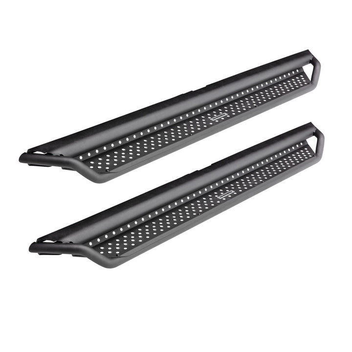 Go Rhino Dominator Extreme D1 Side Steps - Tex Blk - 87in - Bull Strap