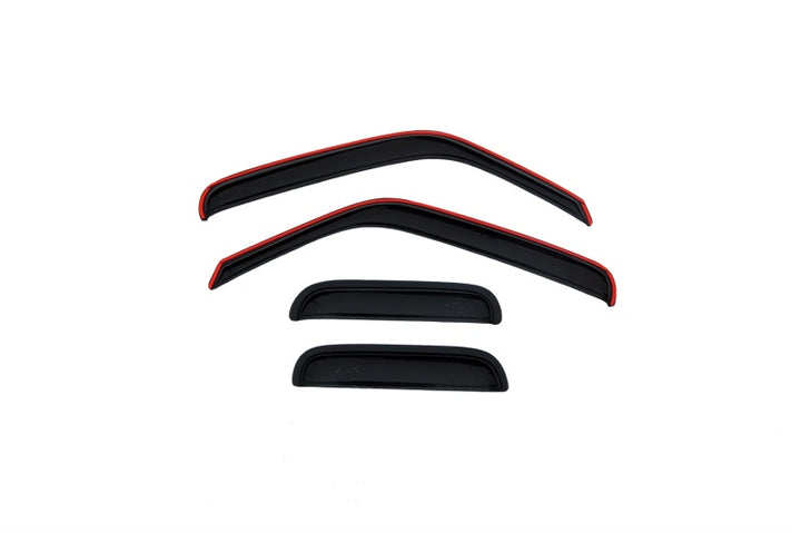 AVS 99-11 Ford Ranger (Fixed Window) Ventvisor Outside Mount Window Deflectors 4pc - Smoke - Bull Strap