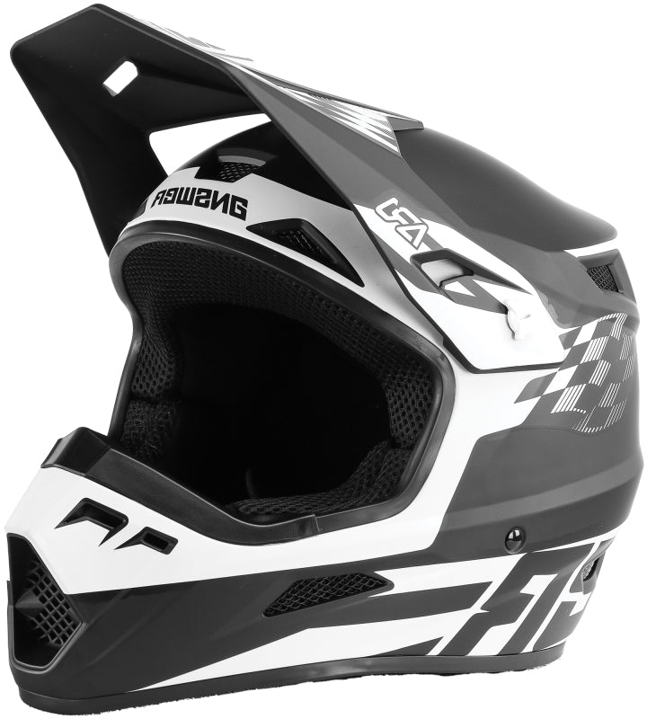 Answer AR1 Sweep Helmet Black/White - Small - Bull Strap