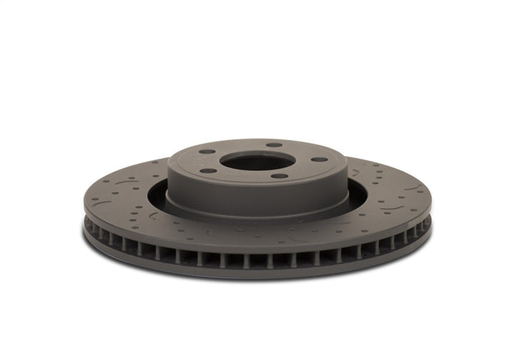 Hawk Talon 2014 Jeep Grand Cherokee SRT Drilled and Slotted Front Brake Rotor Set - Bull Strap