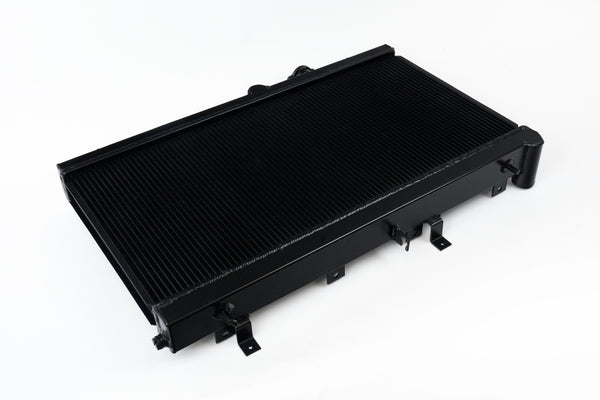CSF 02-07 Subaru WRX/STI Radiator - Black Finish - Bull Strap